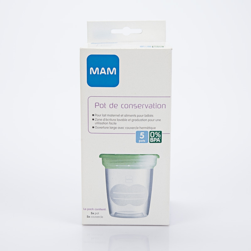 Mam Pot De Conservation Lait Pack De 5 Pots Mon Armoire A Pharmacie Com